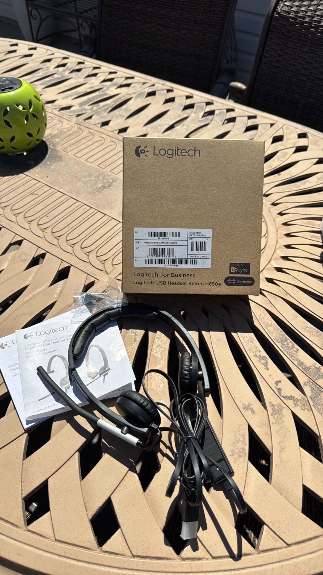 Logitech H650E USB Headset Stereo NEW
