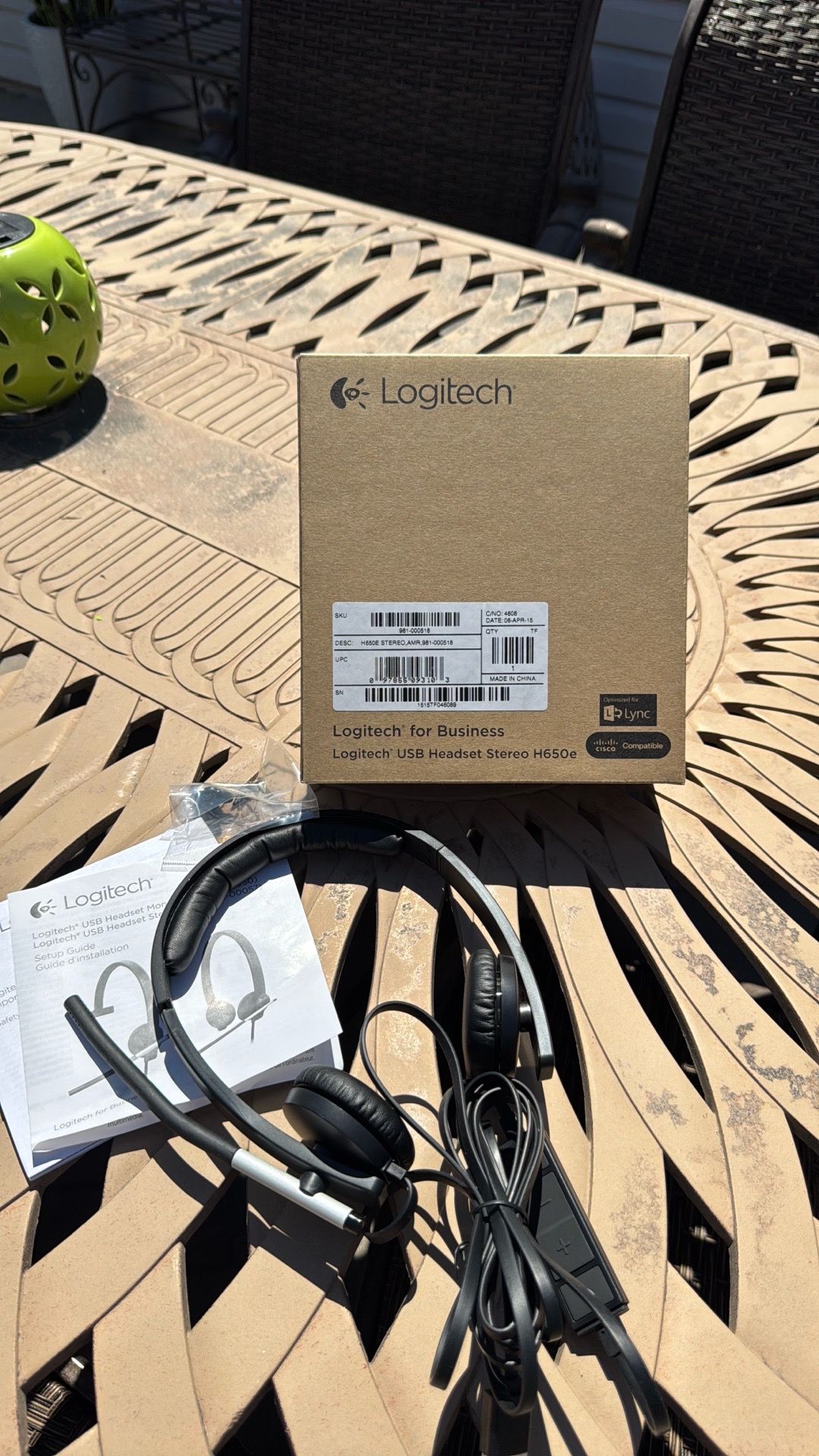 Logitech H650E USB Headset Stereo NEW - photo 2