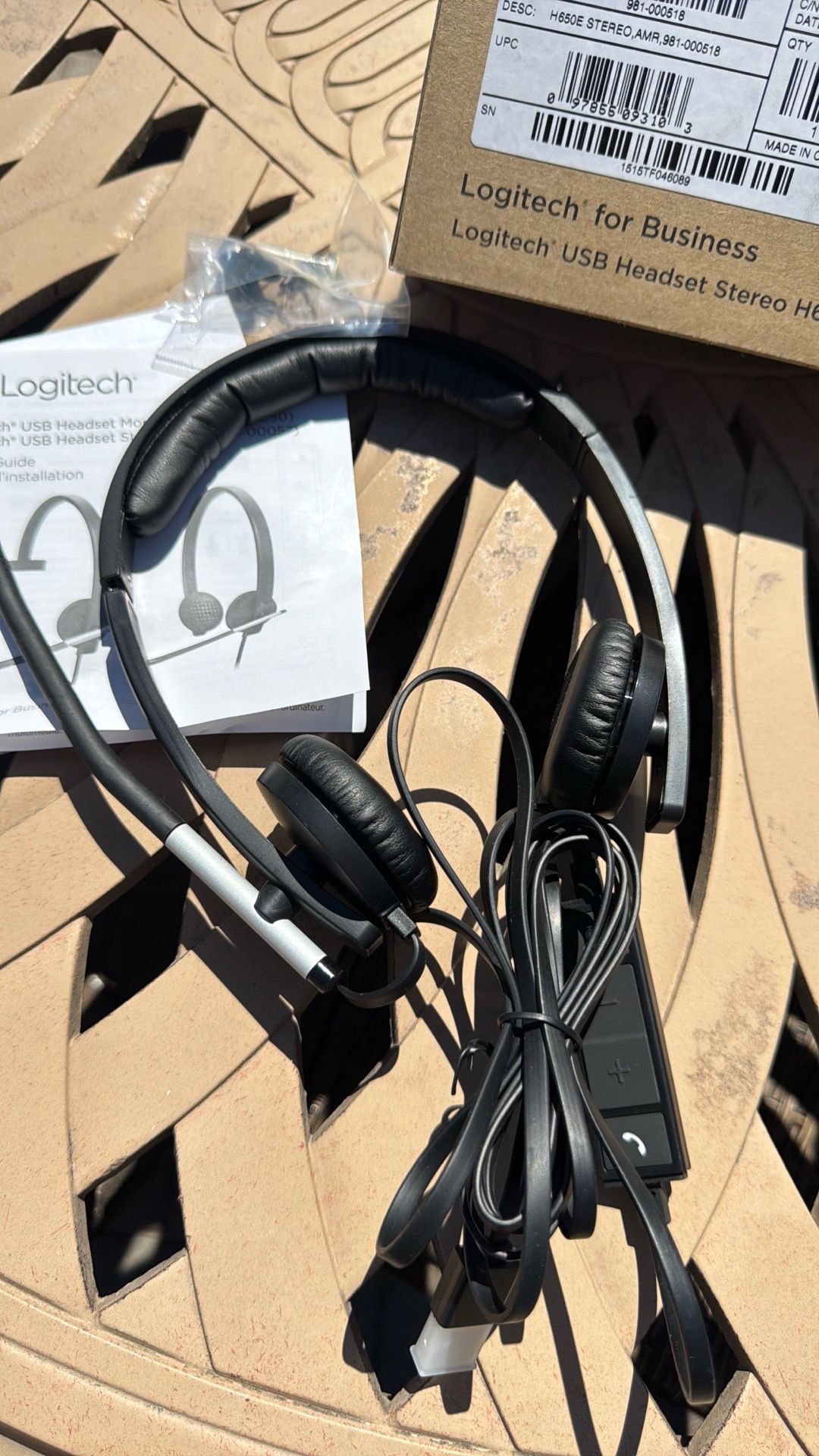 Logitech H650E USB Headset Stereo NEW - photo 3