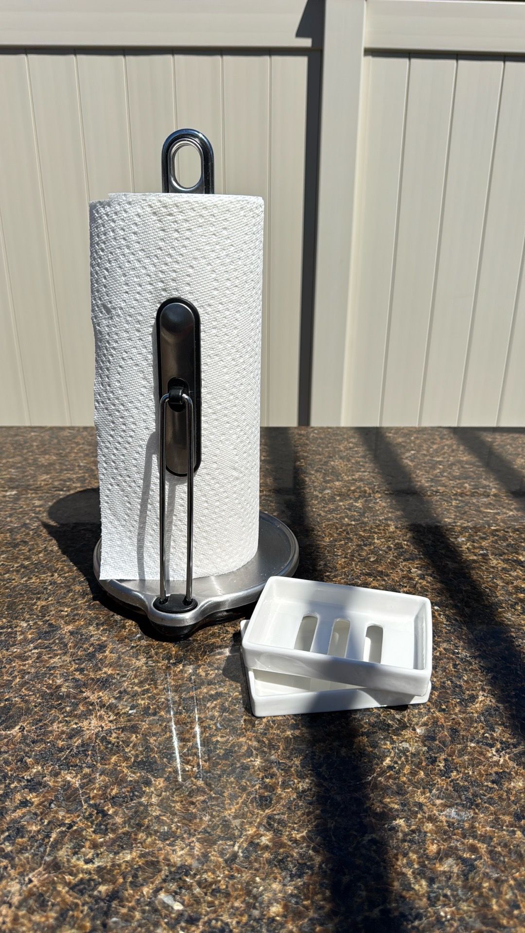 Simplehuman Paper Towel Holder & Ceramic Soap Dish