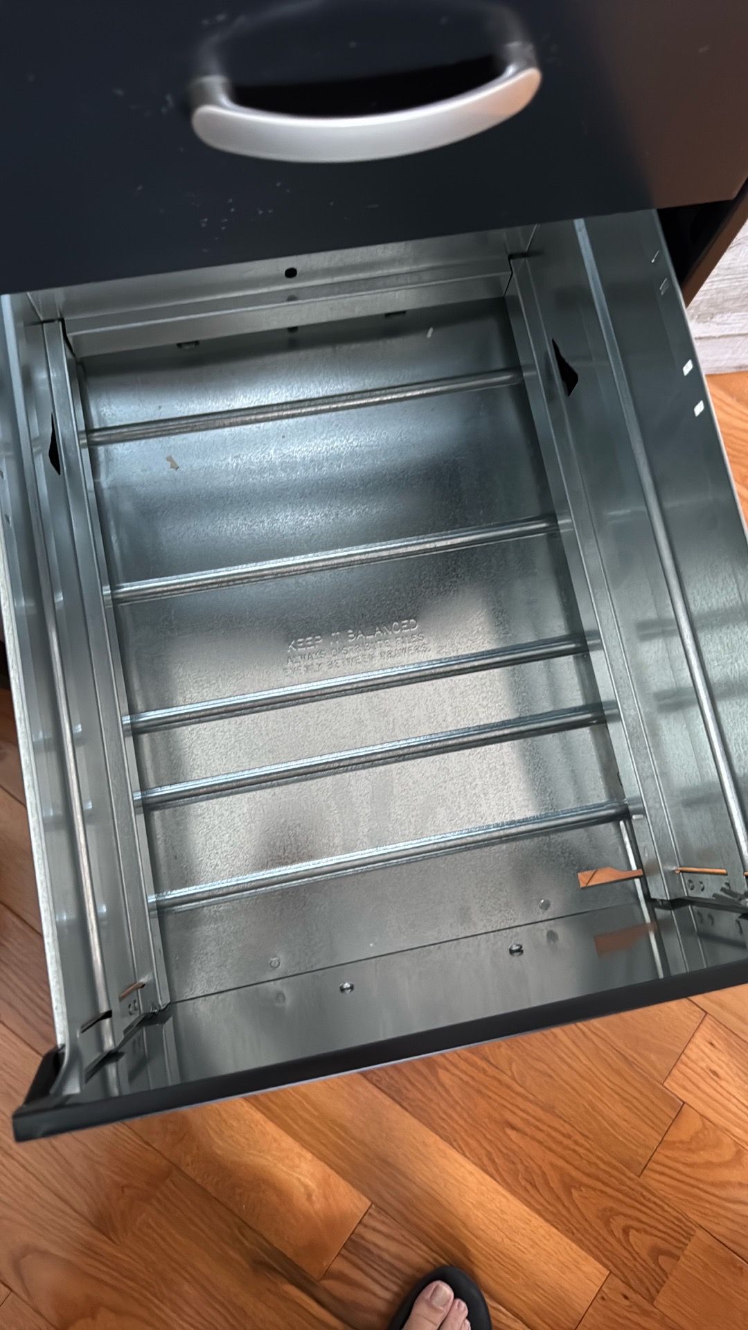3 Drawer Black Filing Cabinet with Lock & Key - photo 5