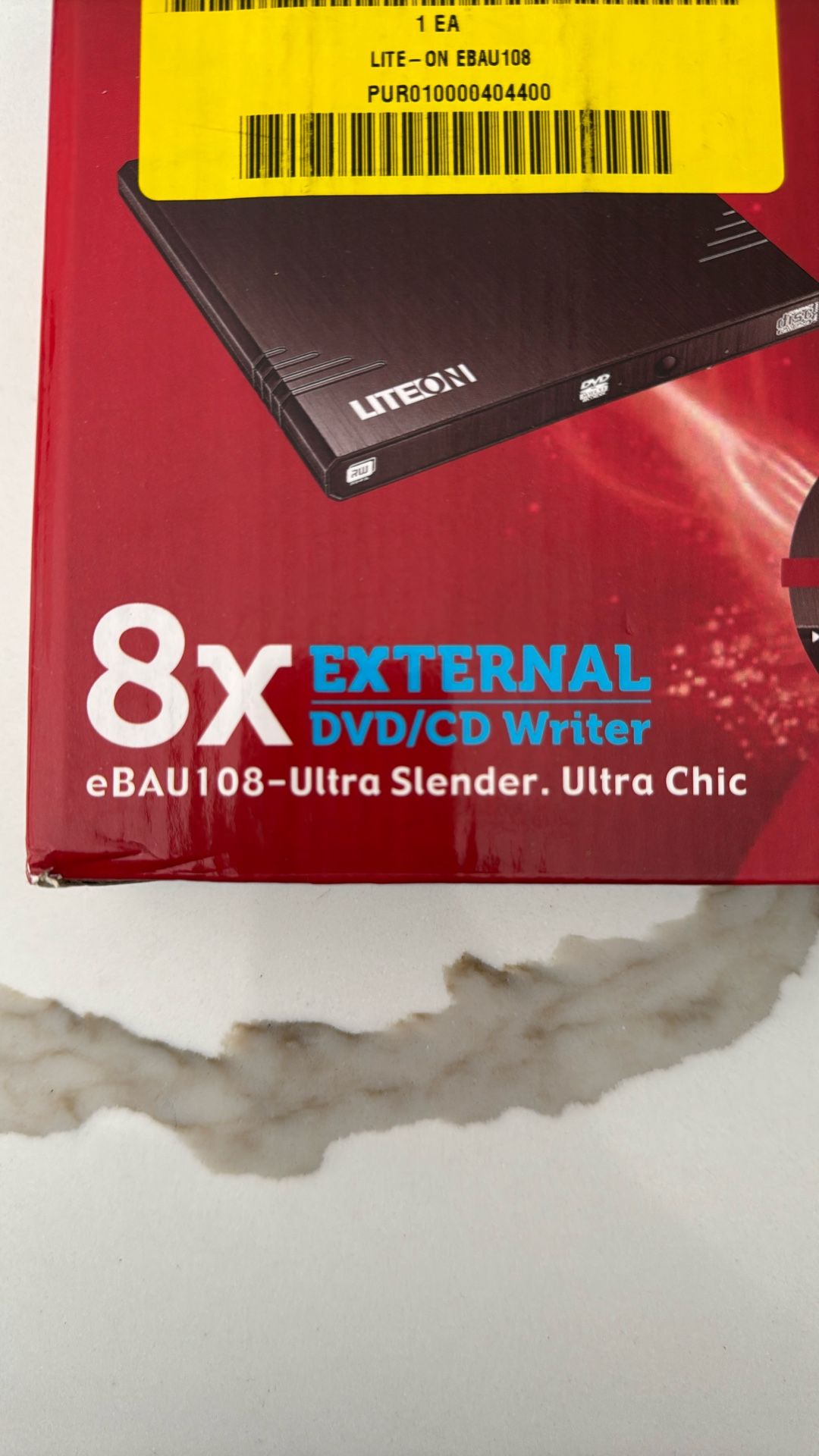 LITEON 8x External DVD CD Writer Ultra Slender NEW - photo 3
