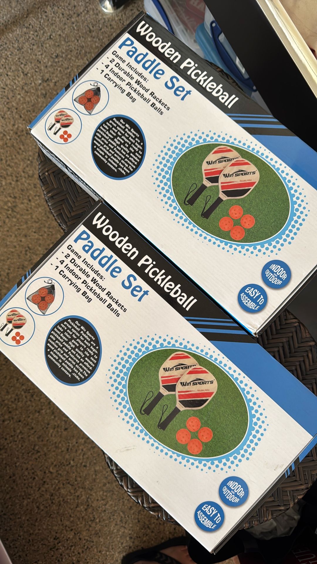 Two Pickleball Wooden Paddle Sets NEW!