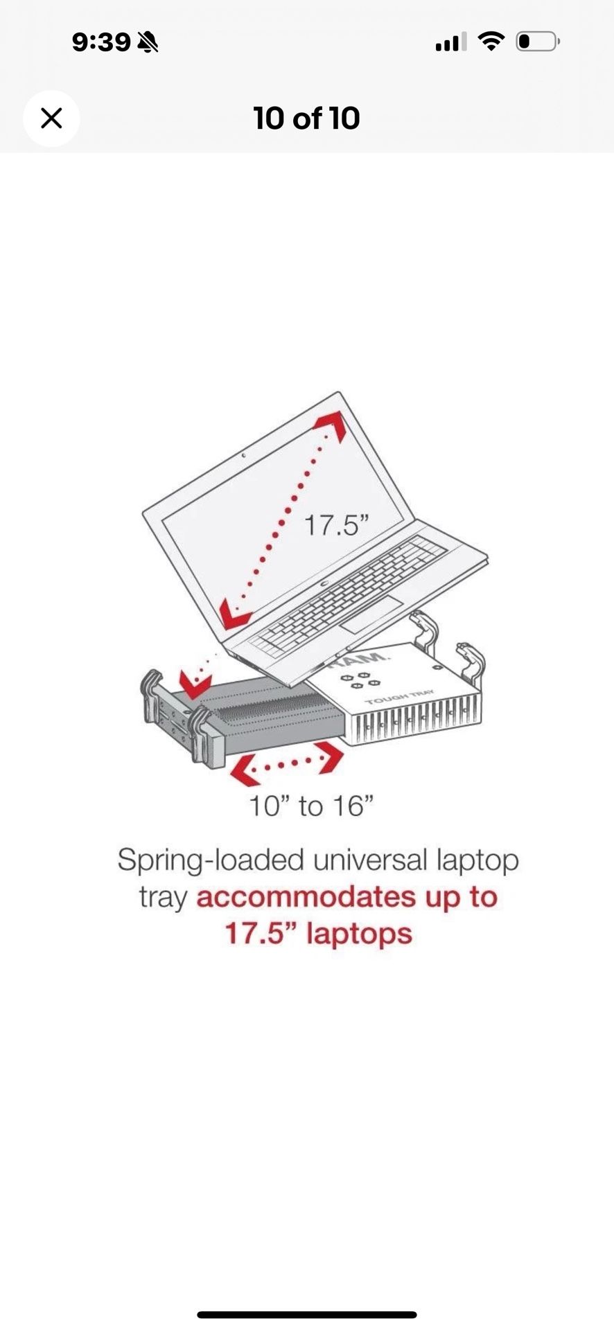 RAM Laptop Tripod Tray Holder for Laptop Computer - photo 4