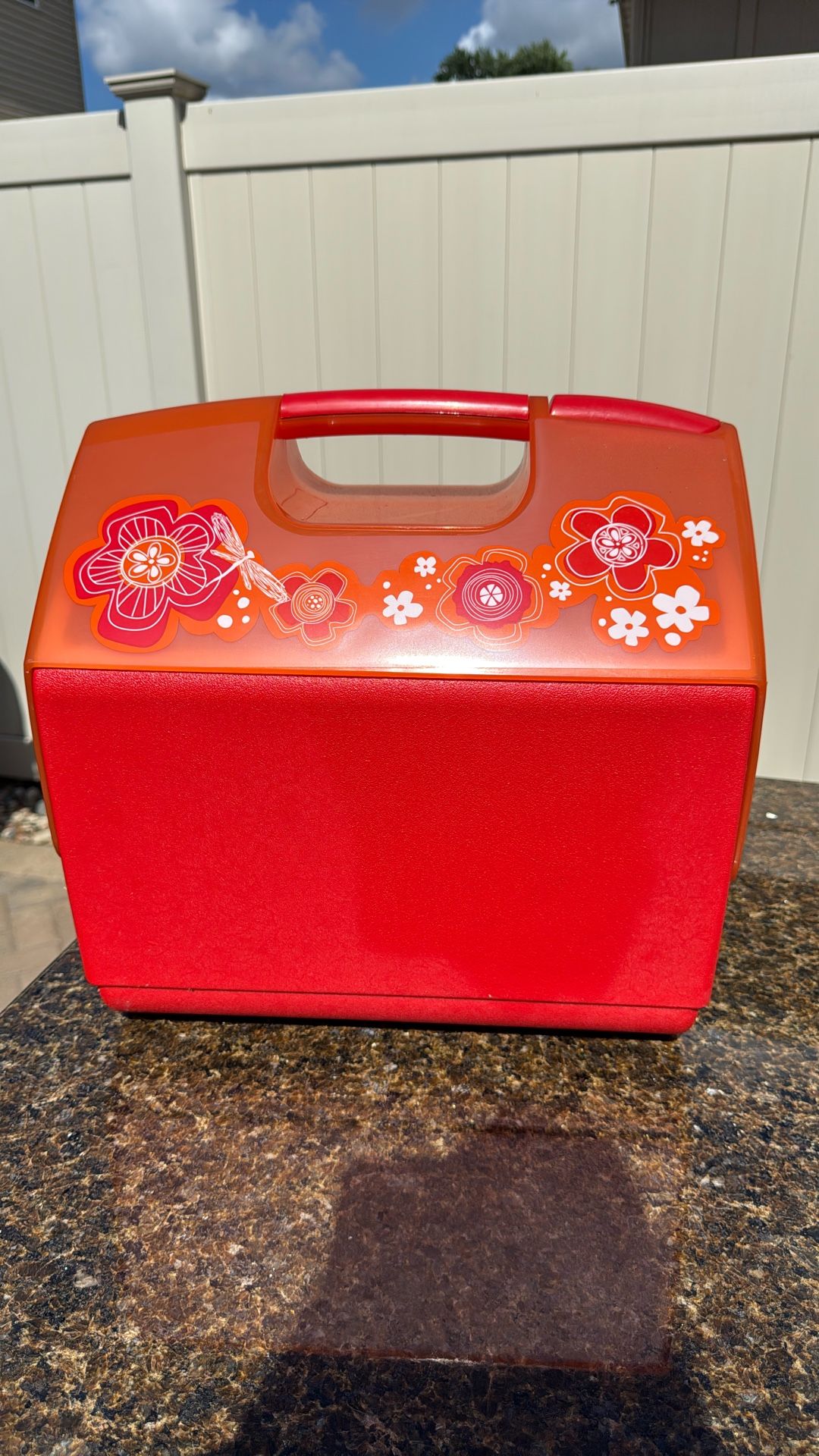 Playmate Igloo Orange & Pink Flower Cooler NEW! - photo 3