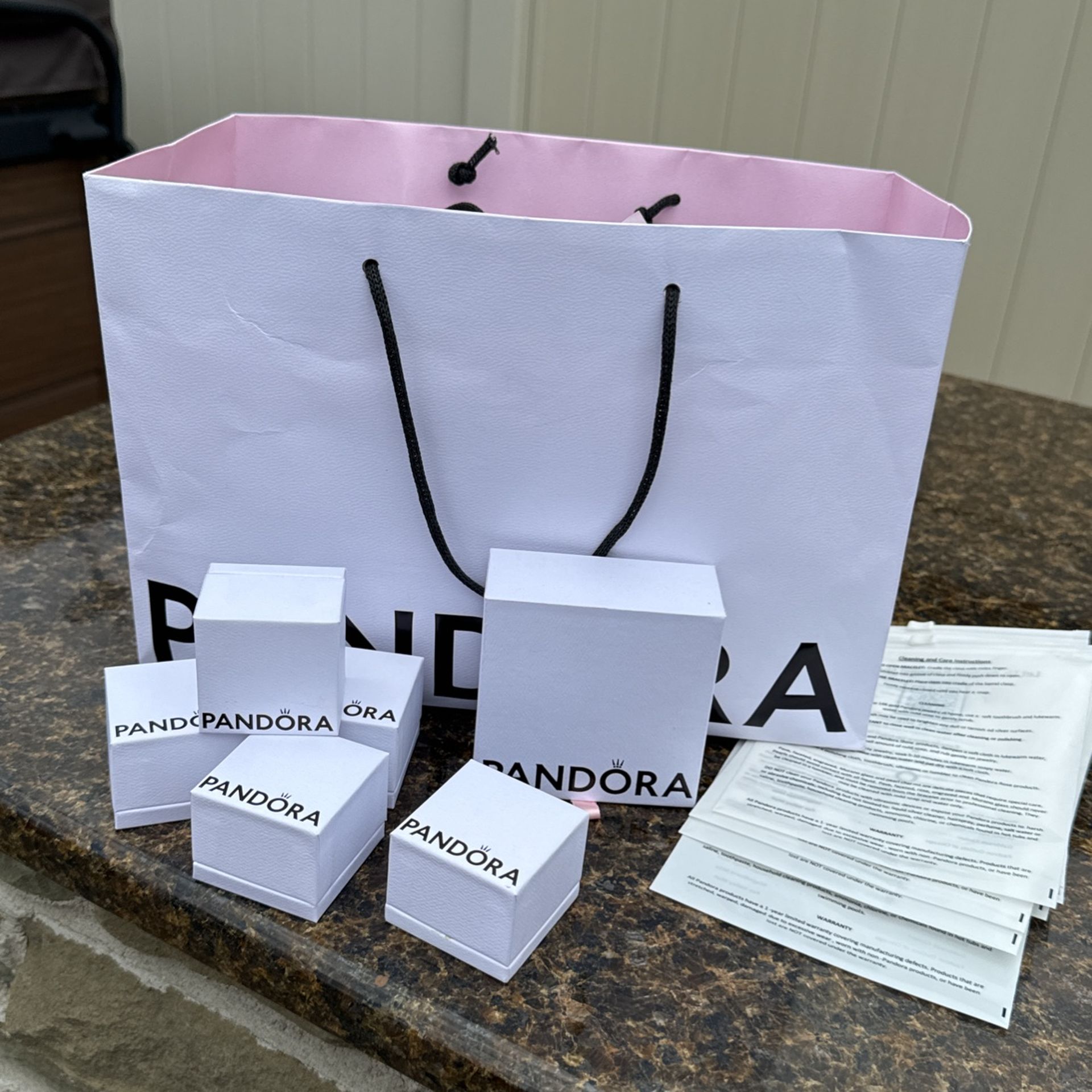 Pandora Bags & Boxes Sterling Silver Storage Bag, Tissue & Shopp - photo 5
