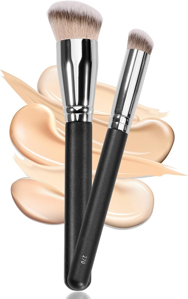 NEW 2 Pcs Kugge Under Eye Concealer Brush & Foundation Blending
