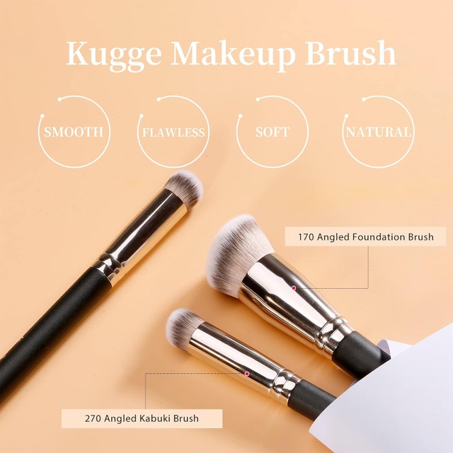 NEW 2 Pcs Kugge Under Eye Concealer Brush & Foundation Blending - photo 2