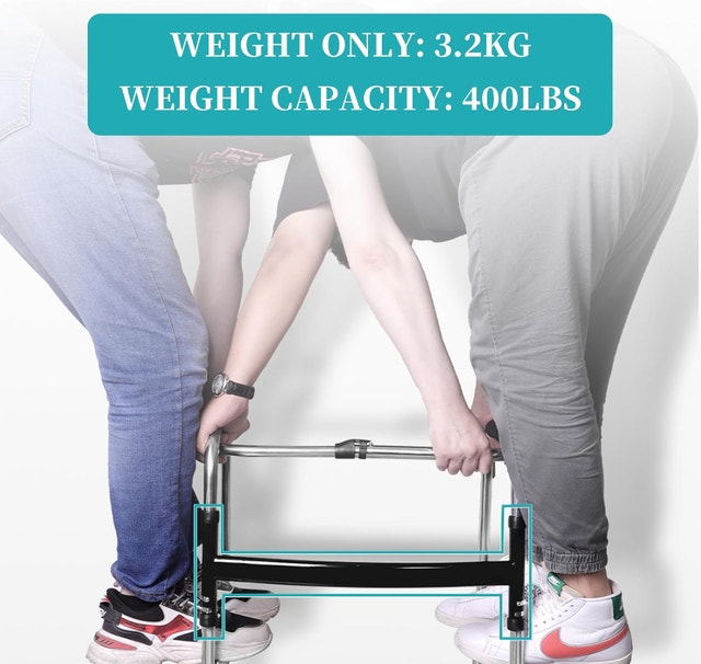 NEW Lefek Folding Walker with Wheels Lightweight 6 Adj - photo 4