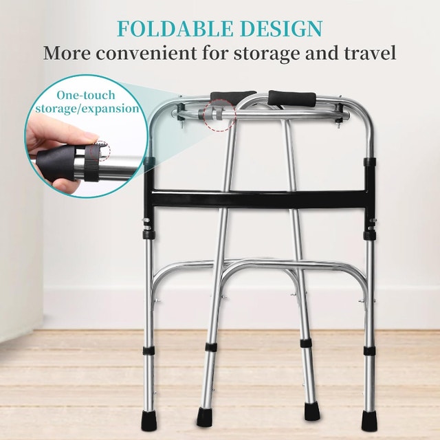 NEW Lefek Folding Walker with Wheels Lightweight 6 Adj - photo 5