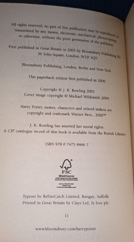 Harry Potter and the Half-Blood Prince Book 6, Adult Edition - photo 2
