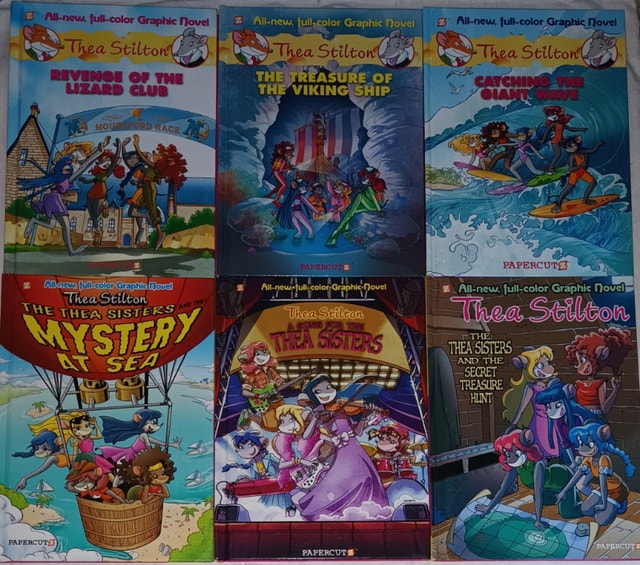 6 x Thea Stilton Full Color Graphic Novels (Hardcover)