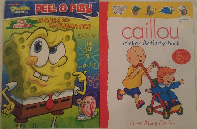 3 Sets of 2 Sticker Books - Little Tikes/People, Nemo/Surf