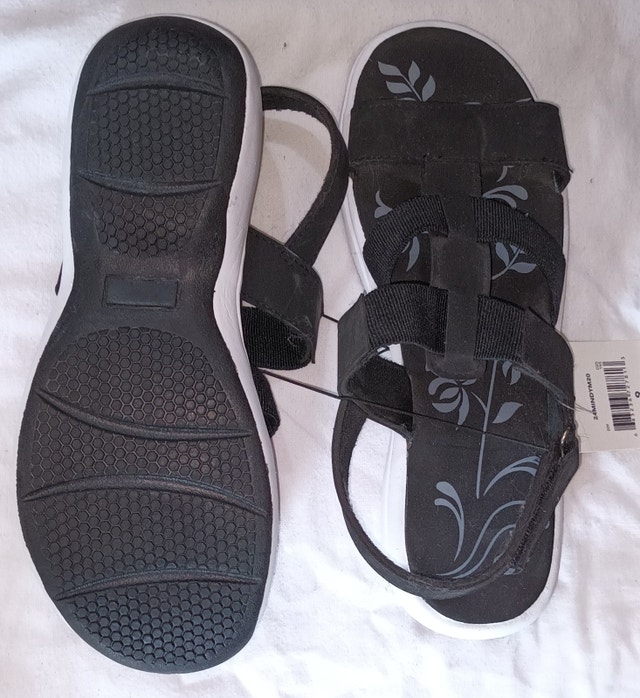 NEW George Women's 9 George Ann Black Strap Sandals - photo 2