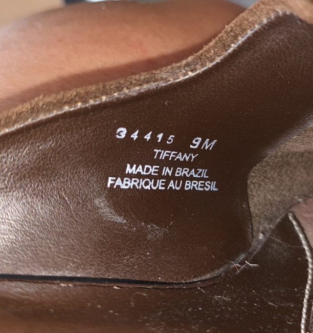 Women's 9M Jessica Tiffany Brown Suede Square Toe Heels - photo 3