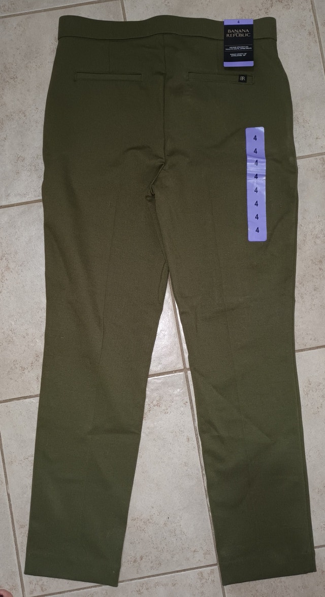 NEW Women's 4 Banana Republic Olive Green High Rise Straight Leg - photo 2