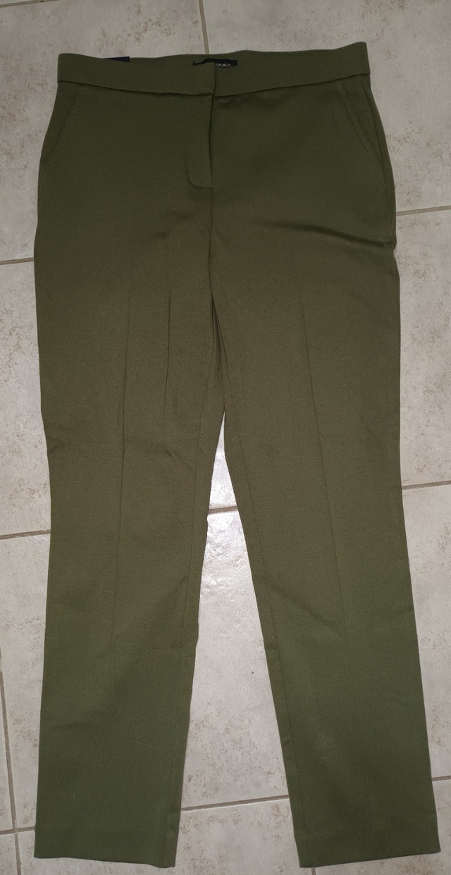 NEW Women's 4 Banana Republic Olive Green High Rise Straight Leg - photo 3