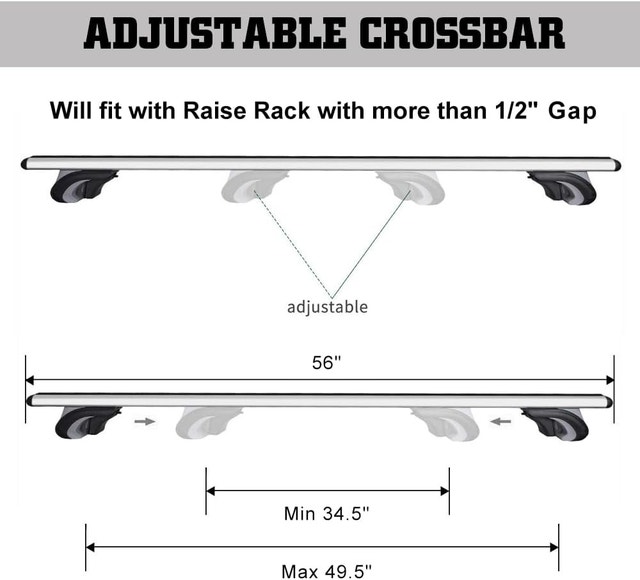 Otherya Aero Aluminum Universal 56'' Roof Rack Cross Bars - photo 2