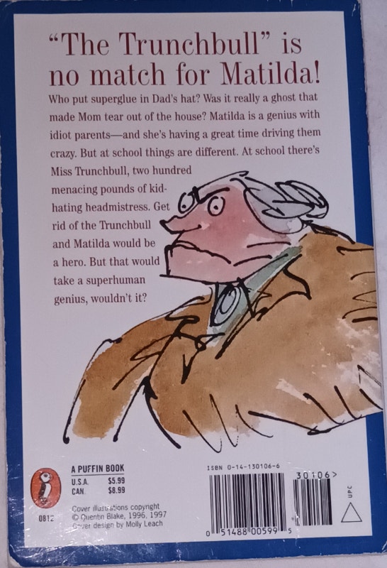 Matilda Roald Dahl, Quentin Blake (Illustrator) Book - photo 2
