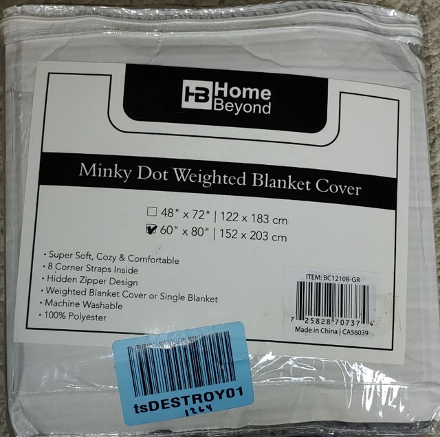 Home Beyond Grey Duvet Cover 60x80" for Weighted Blankets - photo 5