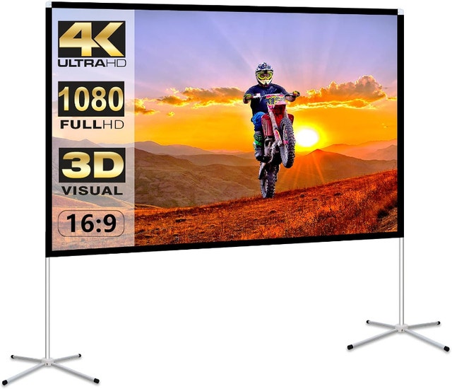 NEW SKERELL Projector Screen with Stand 100 inch