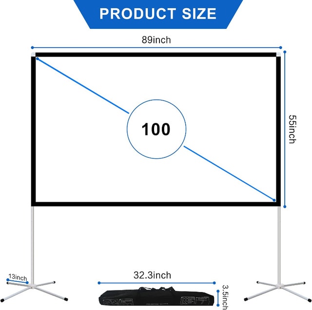 NEW SKERELL Projector Screen with Stand 100 inch - photo 2
