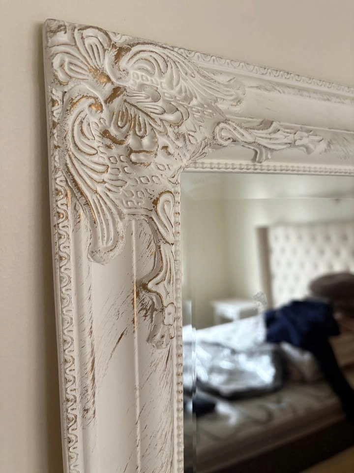 Ornate White Full Length Floor Mirror - photo 3