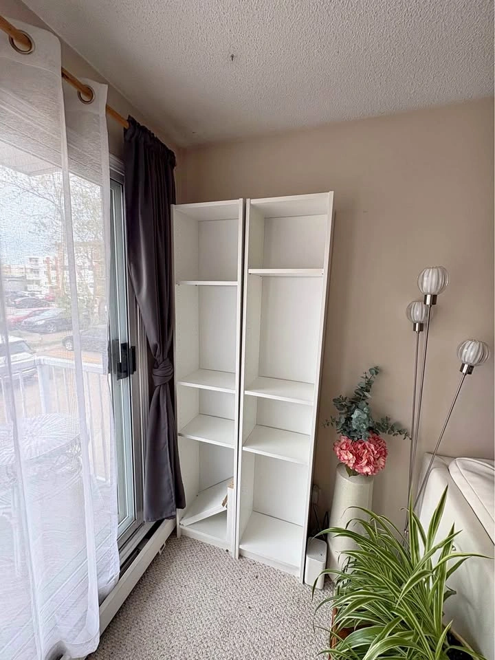 Pair of White IKEA Billy Bookcases