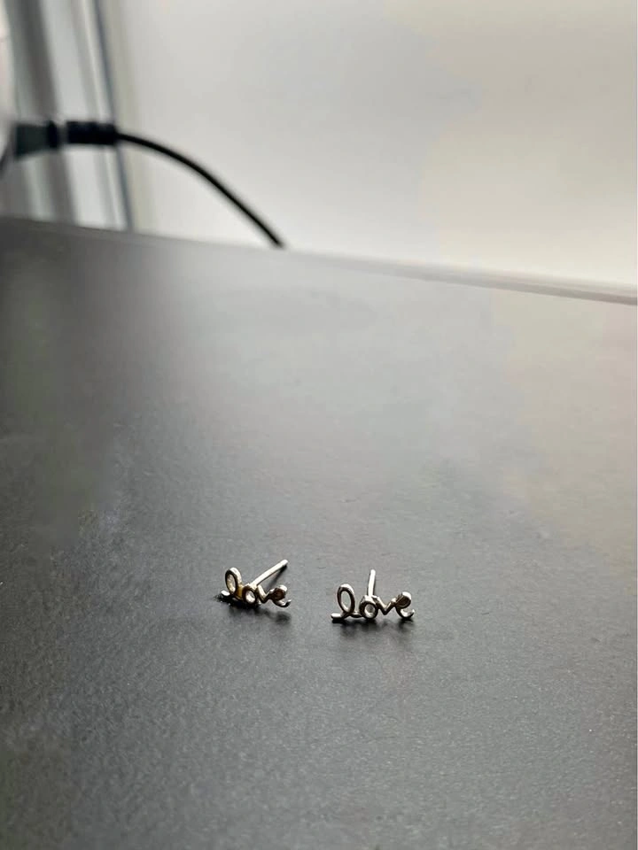 Sterling Silver LOVE Earrings