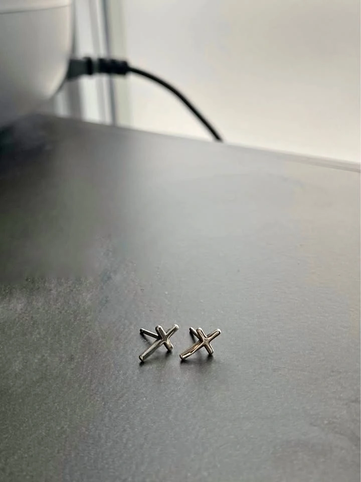 Sterling Silver Cross Earrings
