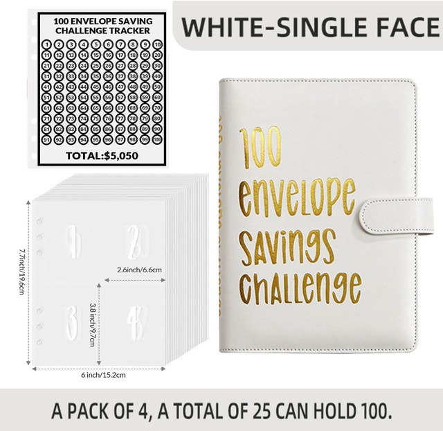 NEW 100 Envelopes Money Saving Challenge Binder - photo 2