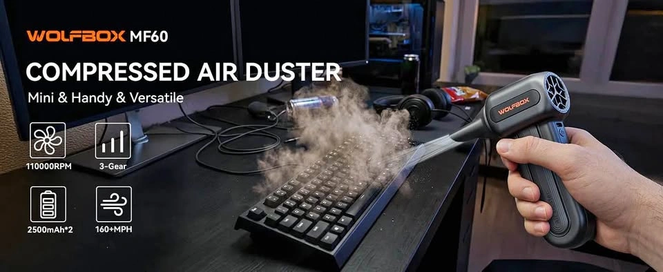 WOLFBOX MF60 Compressed Air Duster