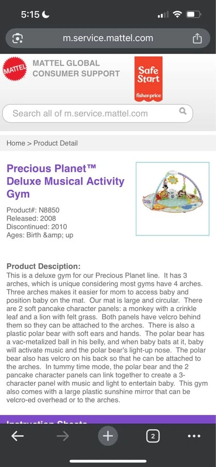 Fisher Price Precious Planet Deluxe Musical Activity Gym - photo 5