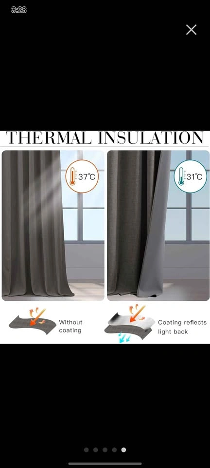 Grey Thermal Blackout Curtains (Pair) - photo 2