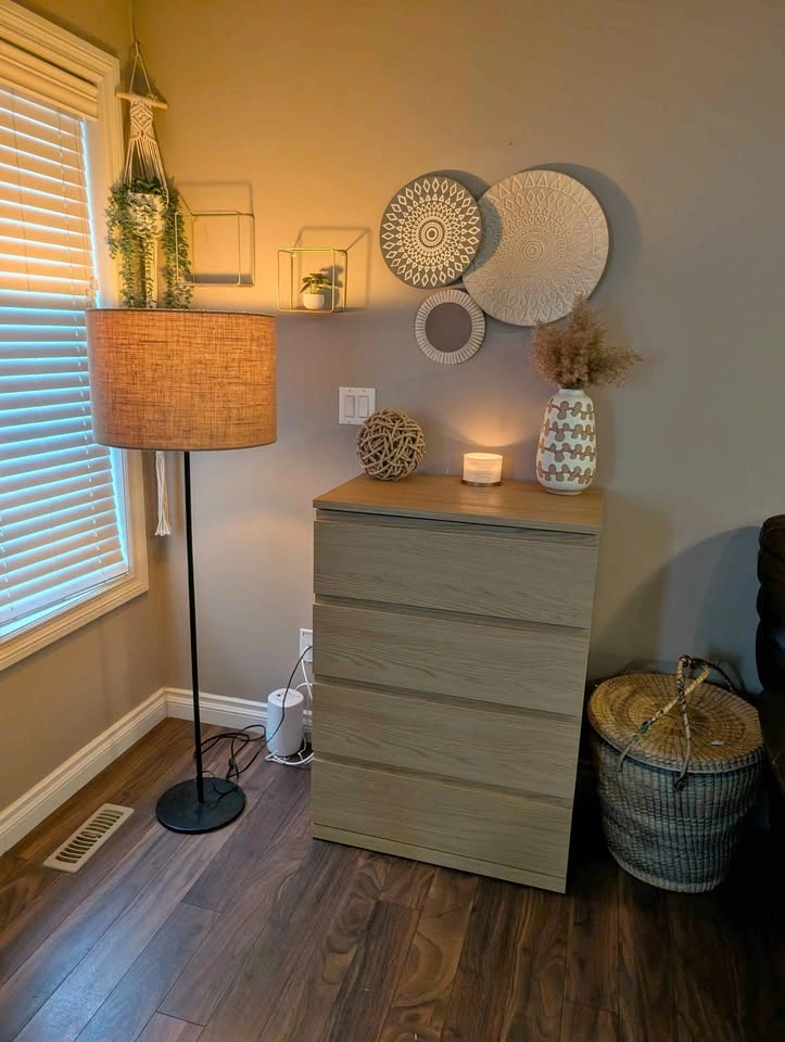 Large Burlap Drum Lampshade – Natural Texture