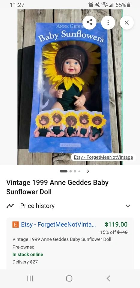 Baby sunflower vintage 1999 doll - photo 2
