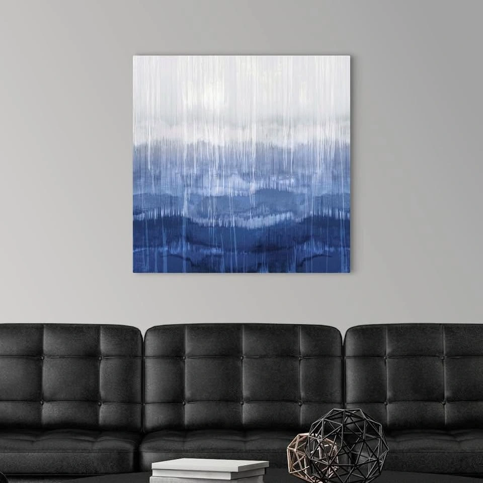 Abstract Drip Indigo Canvas by David Moore - photo 2