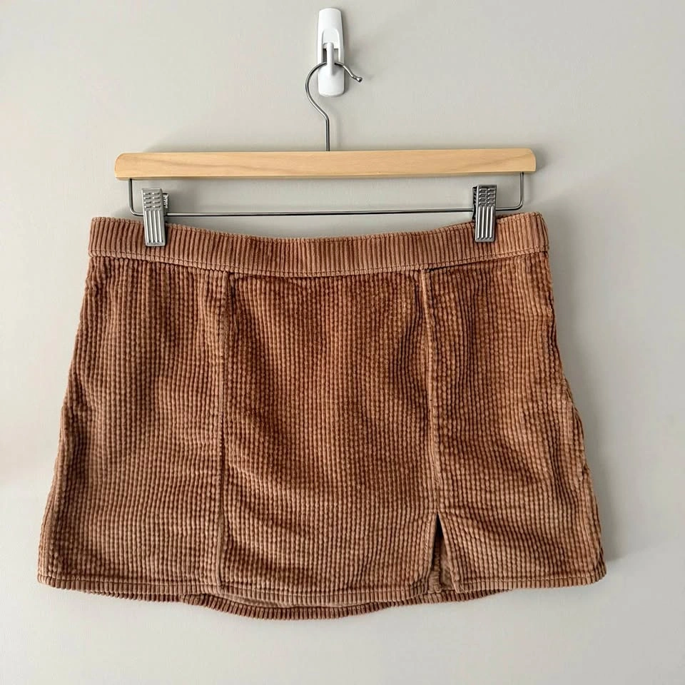 Aerie Corduroy Brown Mini Low Waist Skirt Size Small - $5