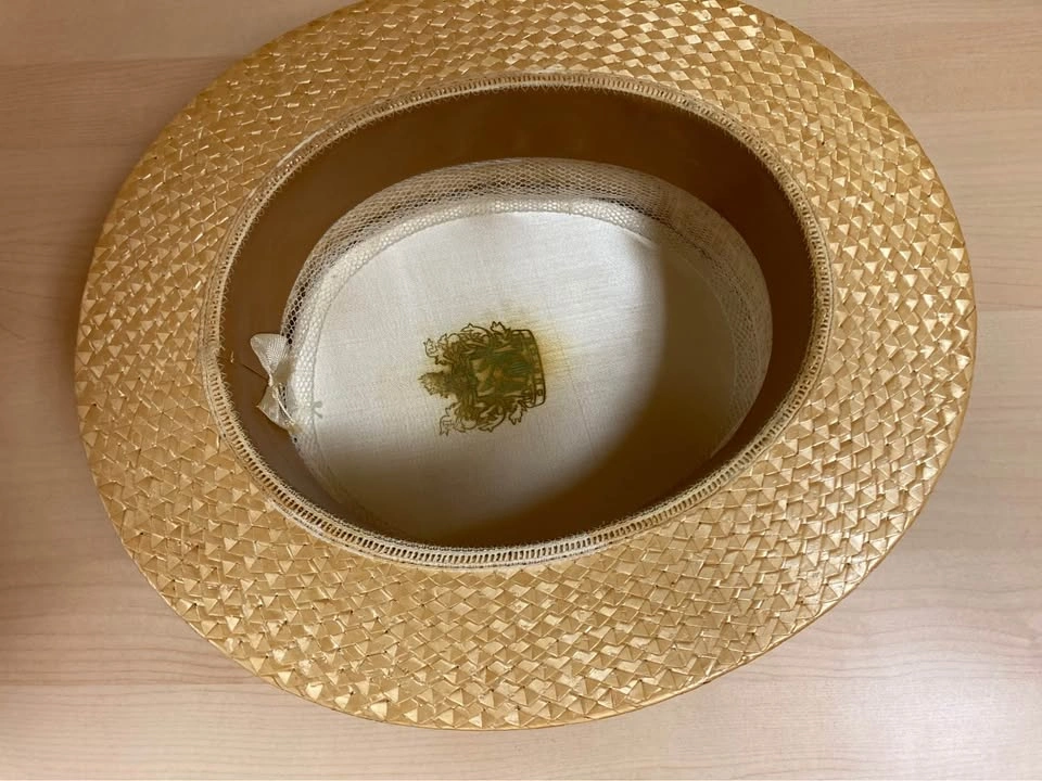 Vintage Straw Boater Hat - photo 2