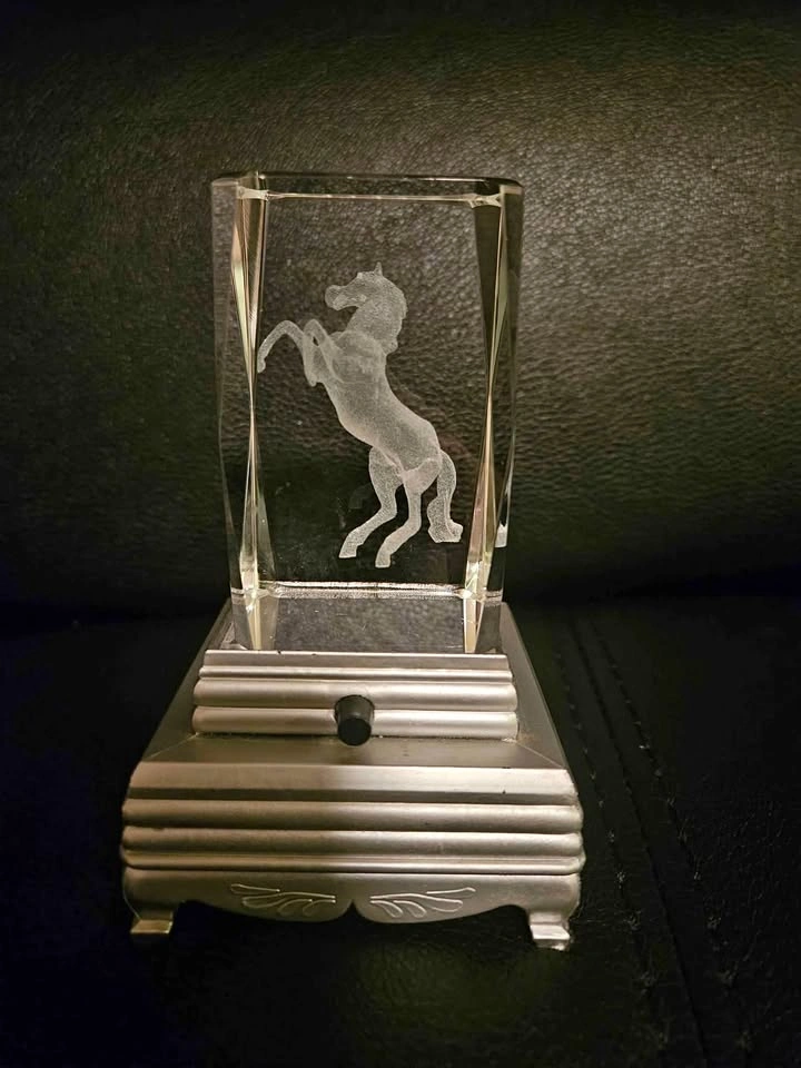 Vintage Laser Cut Lighted Horse Decor or Paperweight