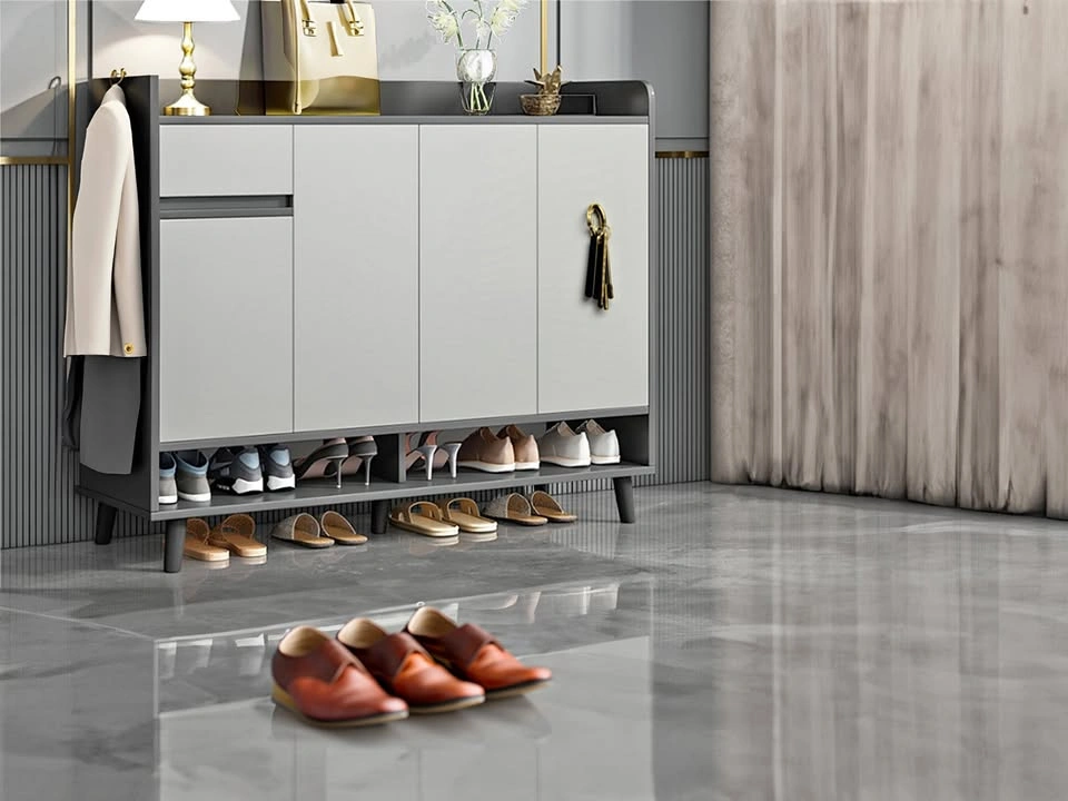 Brand New Shoe Cabinet with Storage Shelf - 120CM GRY