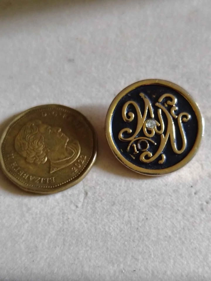 Vintage Weight Watchers Gold Tone Rhinestone Pin - photo 3
