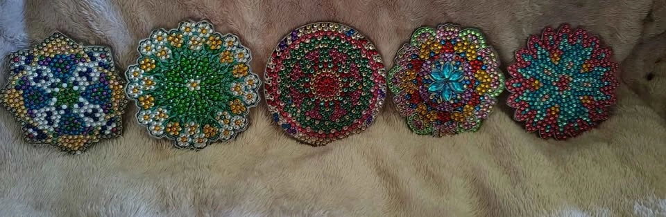 Set of 5 Handmade Mendela Fridge Magnets - photo 2