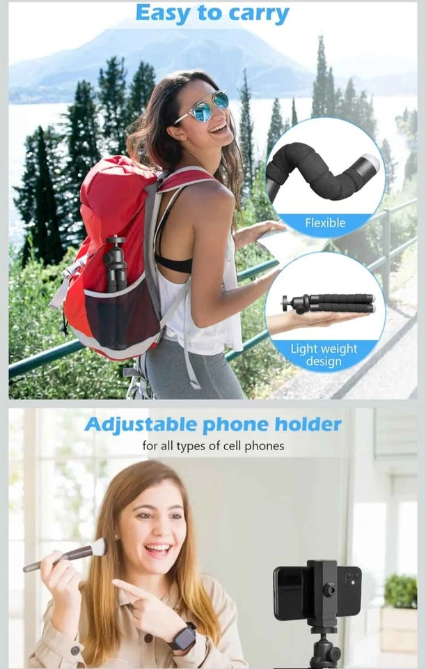 NEW Phone Tripod with Remote & Clip - photo 3