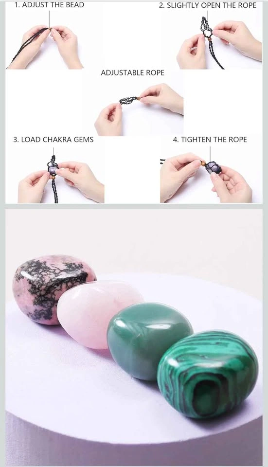 NEW 7 Chakra Healing Crystal Necklace Set - Boho Handmade - photo 2