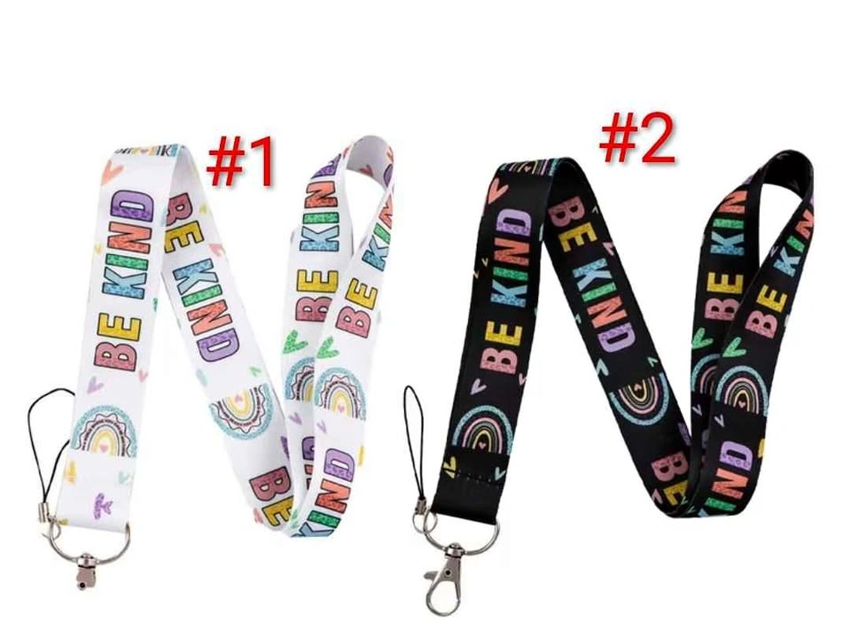 "Be Kind" Cartoon Neck Strap Lanyards for Keys/ID