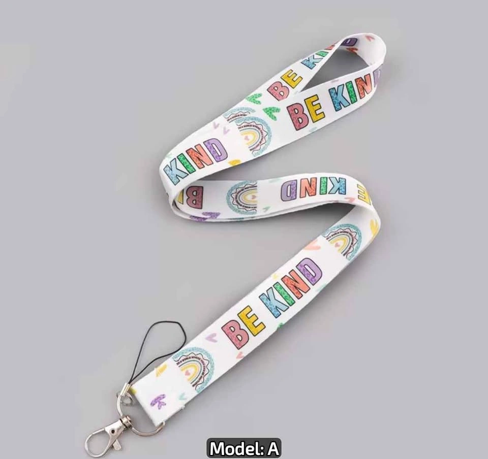 "Be Kind" Cartoon Neck Strap Lanyards for Keys/ID - photo 3