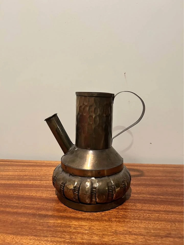 Vintage Hand-Hammered Metal Vessel (Copper/Brass?) - photo 2