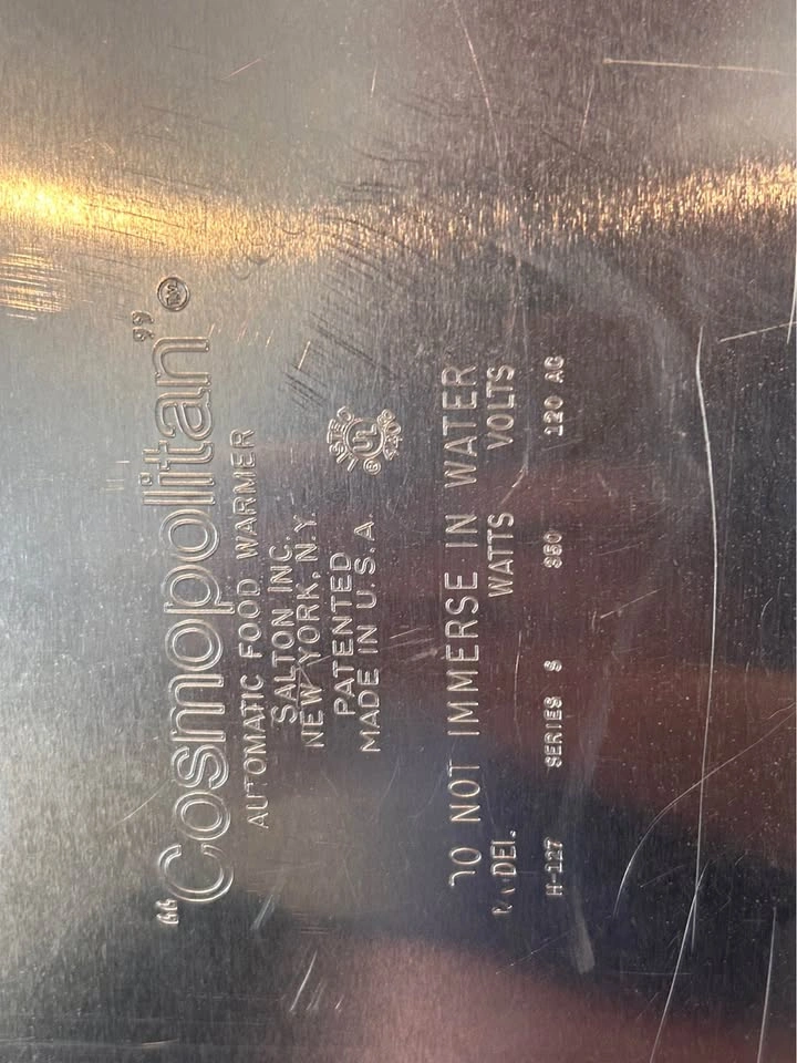 Vintage Salton Electric Food Warming Tray W/Temperature Knob - photo 2