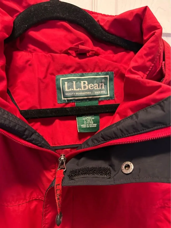 L.L. Bean Mens Size L Waterproof Hooded Windbreaker Rain Jacket - photo 2